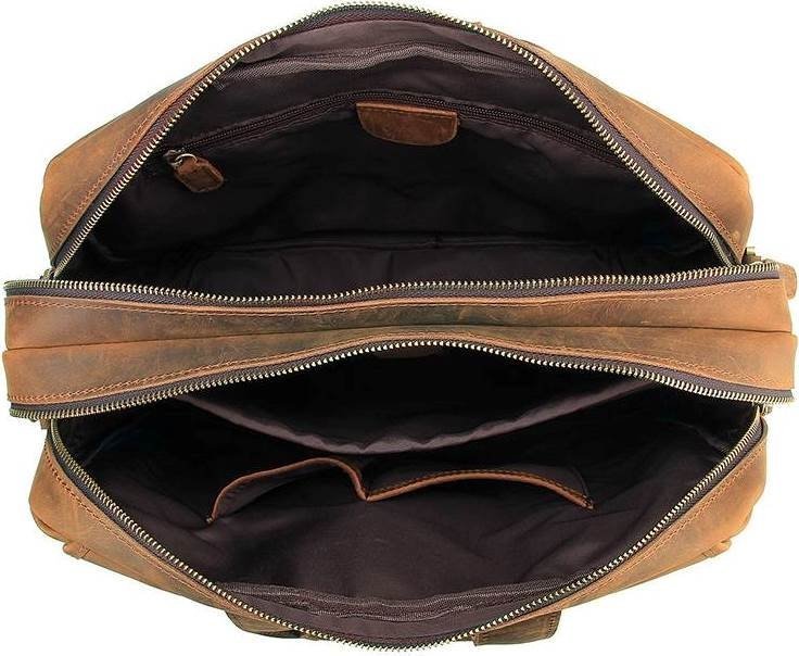 Вінтажна модель сумки для ноутбука на два відділення VINTAGE STYLE (14563)