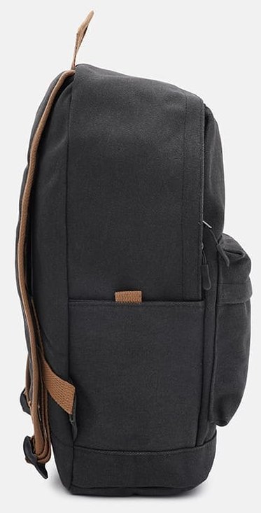 Черный мужской рюкзак из текстильного материала на молнии Monsen 71625