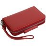 Шкіряний клатч на блискавці з блоком для карток Vip Collection 102525 (червоний) modnotak фото - 1