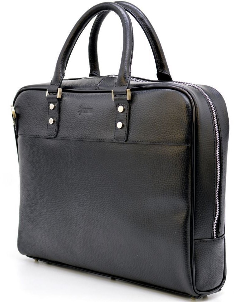 Деловая мужская сумка-портфель из натуральной кожи высокого качества TARWA (19639)