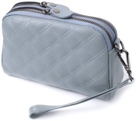 Женская сумка с ромбовидным узором из кожи Vintage 22808 Синий