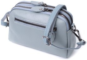 Женская сумка с ромбовидным узором из кожи Vintage 22808 Синий