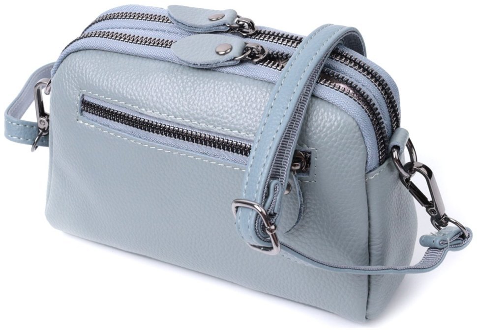 Женская сумка с ромбовидным узором из кожи Vintage 22808 Синий modnotak фото №2