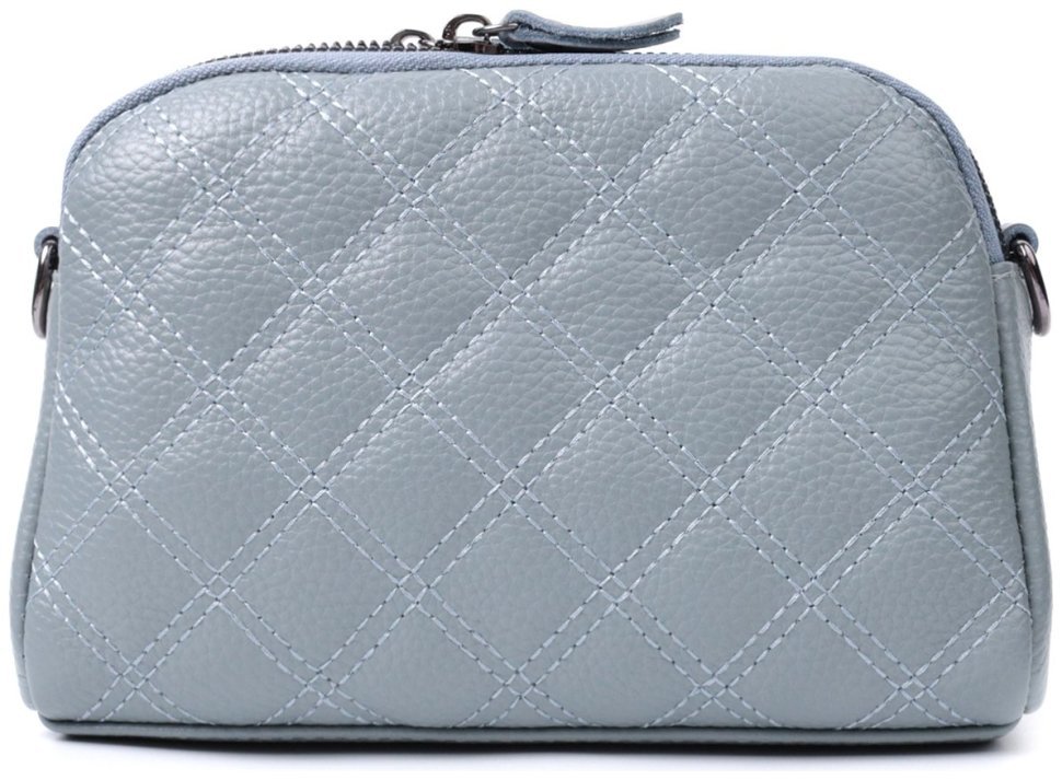 Женская сумка с ромбовидным узором из кожи Vintage 22808 Синий modnotak фото №5