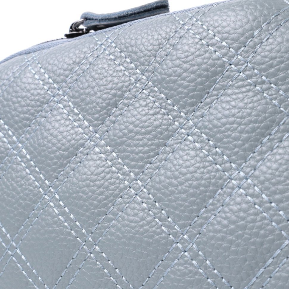 Женская сумка с ромбовидным узором из кожи Vintage 22808 Синий modnotak фото №9