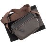 Кожаная мужская сумка кросс-боди горизонтальная Grande Pelle 102725 коричневая modnotak фото - 9