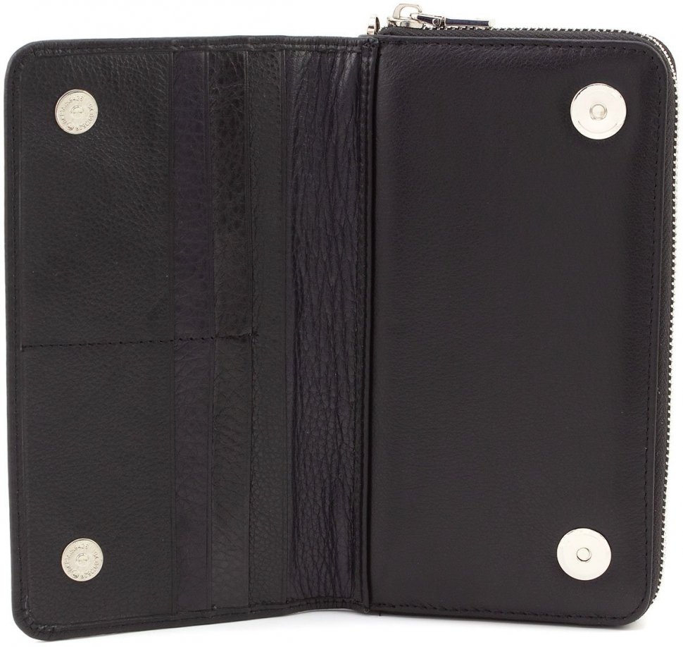 Кожаный мужской кошелек-клатч на молнии с блоком под карточки Marco Coverna (18123)