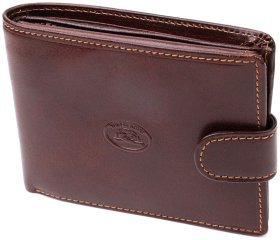 Коричневое мужское портмоне из гладкой натуральной итальянской кожи Tony Perotti 103325