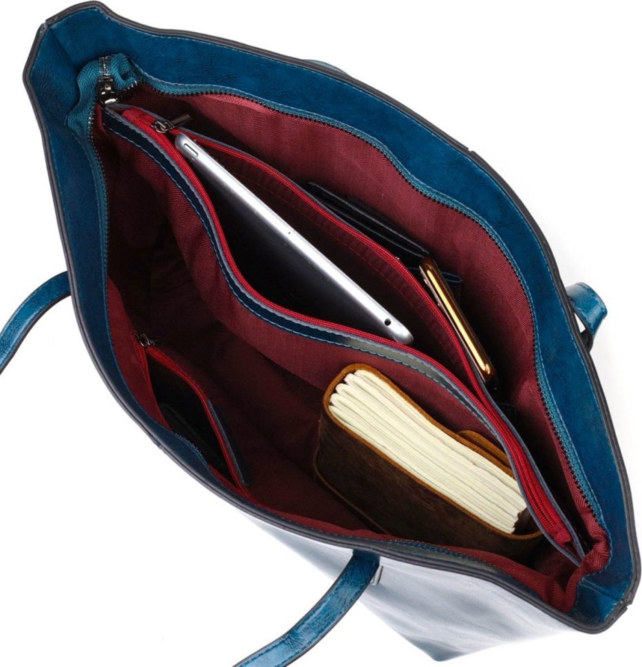 Красивая женская сумка шоппер из натуральной кожи с ручками Vintage (2422075)