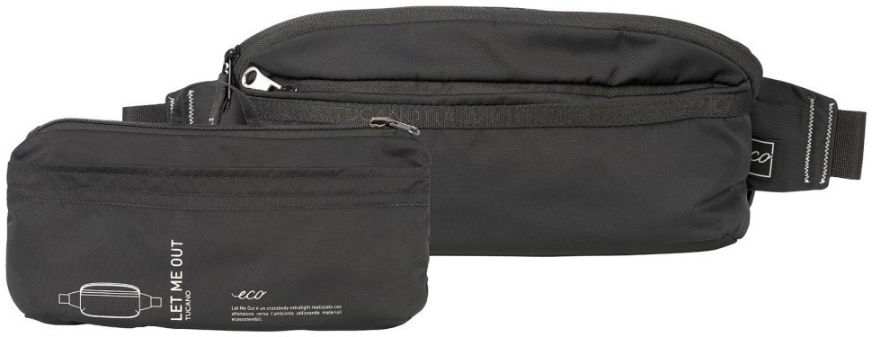 Сумка через плече, розкладна, Tucano Let Me Out Crossbody, чорна фото №1 Сумка через плече, розкладна, Tucano Let Me Out Crossbody, чорна modnotak фото №1