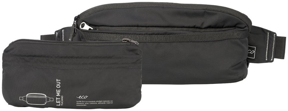 Сумка через плече, розкладна, Tucano Let Me Out Crossbody, чорна фото №2 Сумка через плече, розкладна, Tucano Let Me Out Crossbody, чорна modnotak фото №2