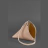 Светло-бежевая сумка-косметичка из натуральной кожи флотар BlankNote Пирамида (12719) - 5