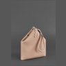 Светло-бежевая сумка-косметичка из натуральной кожи флотар BlankNote Пирамида (12719) - 6