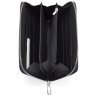 Шкіряний жіночий гаманець чорного кольору на одну блискавку ST Leather 73825 - 2