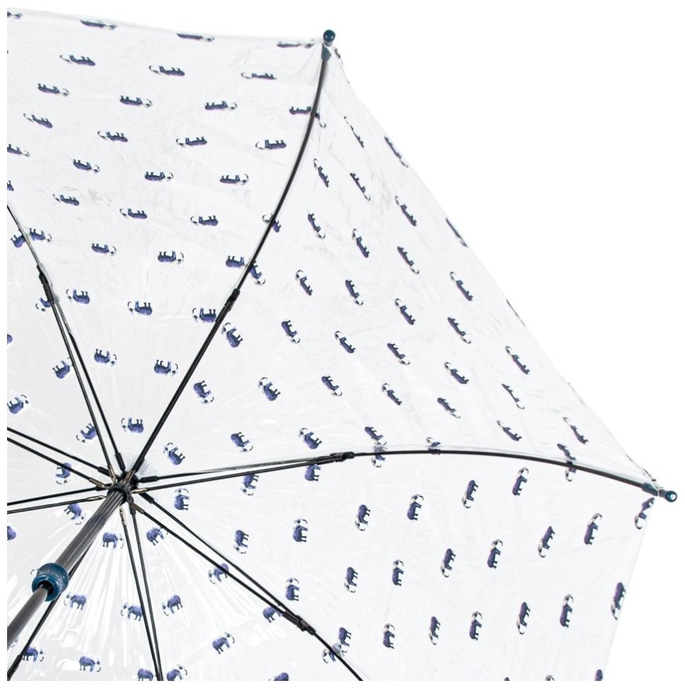 Зонт-трость женский Fulton L042 Birdcage-2 Elephant Parade (прозрачный с принтом слонов) 93925 modnotak фото №9