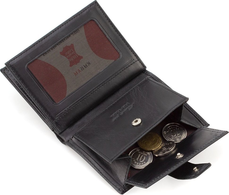 Мужское кожаное портмоне с отсеками под карточки и документы KARYA (18272)