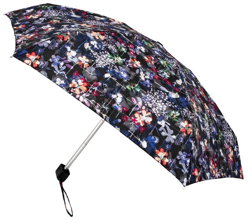 Зонт женский Fulton L501 Tiny-2 Digital Nature (Механика, синего цвета с принтом цветов) 94125 modnotak фото №1