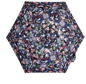 Зонт женский Fulton L501 Tiny-2 Digital Nature (Механика, синего цвета с принтом цветов) 94125
