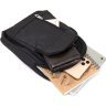 Мужская сумка через плечо из качественного текстиля черного цвета Vintage (20508) - 5