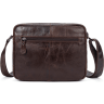 Наплечная кожаная сумка небольшого размера на два отделения Vintage (20026) - 2