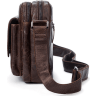 Наплічна шкіряна сумка невеликого розміру на два відділення Vintage (20026) - 3