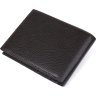 Темно-коричневе чоловіче портмоне із фактурної шкіри без застібки KARYA (2417082) - 2