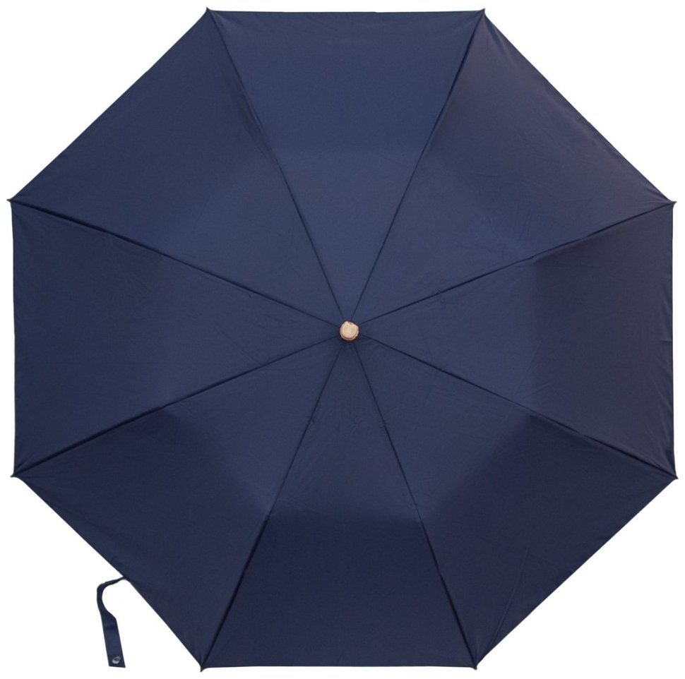 Мужской складной зонт полуавтомат синего цвета с ручкой из бамбука Fulton G938-041406 Portobello-1 Navy 94325 modnotak фото №3