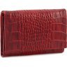 Червоний класичний гаманець з натуральної шкіри з тисненням під крокодила Tony Bellucci (10752) - 1