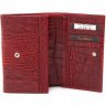 Червоний класичний гаманець з натуральної шкіри з тисненням під крокодила Tony Bellucci (10752) - 2
