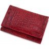 Красный классический кошелек из натуральной кожи с тиснением под крокодила Tony Bellucci (10752) - 3