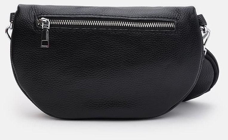 Повседневная женская бананка из фактурной кожи черного цвета с съемной монетницей Borsa Leather 104525 фото №3 Повседневная женская бананка из фактурной кожи черного цвета с съемной монетницей Borsa Leather 104525 modnotak фото №3