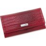 Червоний гаманець з якісної шкіри під рептилію KARYA (1060-507) - 4