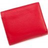 Червоний гаманець з натуральної шкіри на кнопці Marco Coverna (18886) - 3