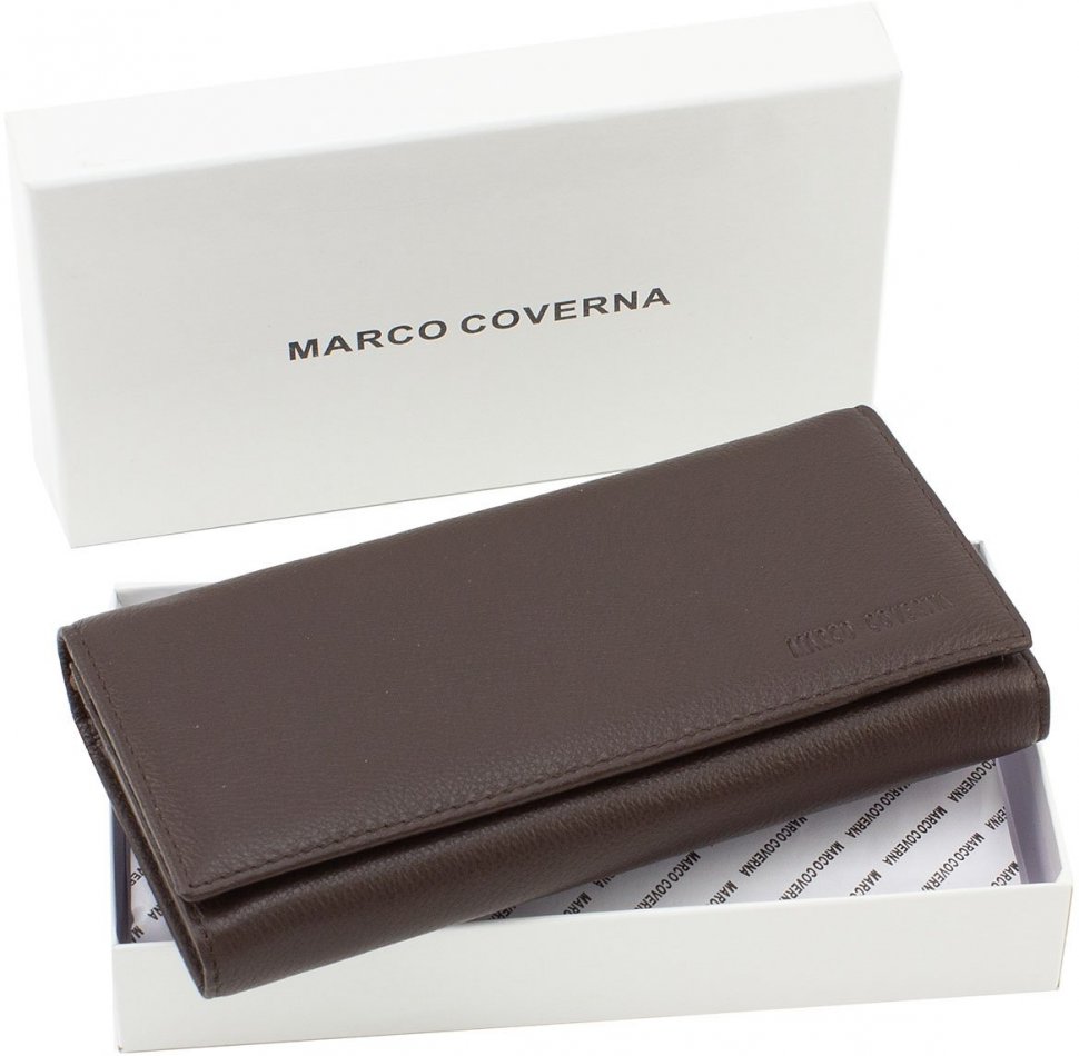 Шкіряний жіночий гаманець з магнітами для фіксації Marco Coverna (17733)