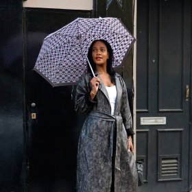 Женский зонт Fulton L354 Minilite-2 Harlequin Heart (складной, механика, с принтом разноцветных сердечек) 95525