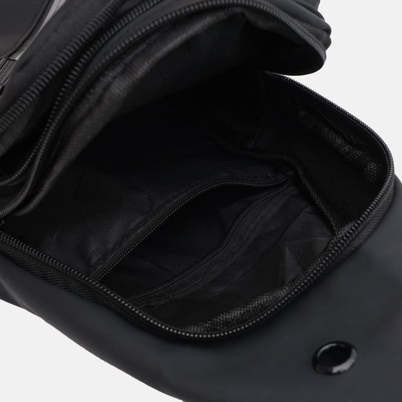 Черная сумка-рюкзак из текстиля с двумя автономными отделами Monsen (19407)
