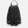 Жіночий шкіряний рюкзак чорного кольору із золотистою фурнітурою Borsa Leather (21297) - 8