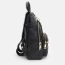 Женский кожаный рюкзак черного цвета с золотистой фурнитурой Borsa Leather (21297) - 9