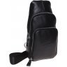 Мужская сумка-рюкзак из износостойкой кожи черного цвета Borsa Leather (19306) - 3