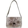 Каркасная женская сумка через плечо из натуральной кожи с фактурой под змею Desisan 107125 серая modnotak фото - 1
