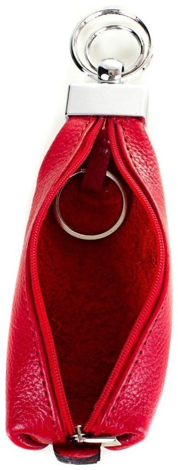 Женская ключница из фактурной кожи Desisan 107225 красного цвета modnotak фото №3