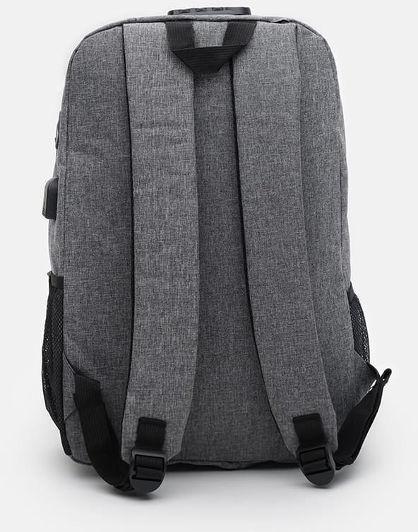 Серый качественный текстильный мужской рюкзак с отделением под ноутбук Monsen (22139)