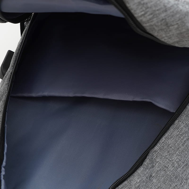 Сірий якісний текстильний чоловічий рюкзак із відділенням під ноутбук Monsen (22139)