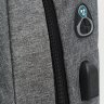 Серый качественный текстильный мужской рюкзак с отделением под ноутбук Monsen (22139) - 7