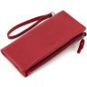 Жіночий шкіряний гаманець-клатч у червоному кольорі на два відділення ST Leather 1767425 - 3