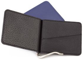 Кожаный зажим синего цвета для купюр ST Leather (16388)