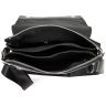 Черная мужская сумка на плечо из фактурной кожи Tiding Bag 77525 modnotak фото - 8