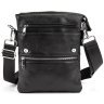 Черная мужская сумка на плечо из фактурной кожи Tiding Bag 77525 modnotak фото - 10