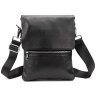 Черная мужская сумка на плечо из фактурной кожи Tiding Bag 77525 modnotak фото - 12