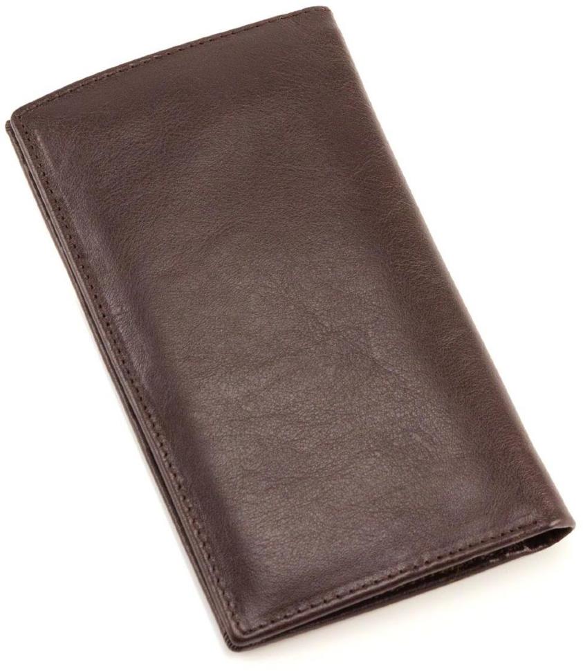 Компактный коричневый купюрник из гладкой кожи ST Leather (16552)